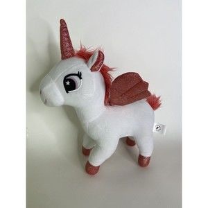 Little Jupiter Unicorn Plush White Red Sparkle Stuffed Animal Toy